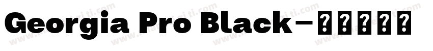 Georgia Pro Black字体转换